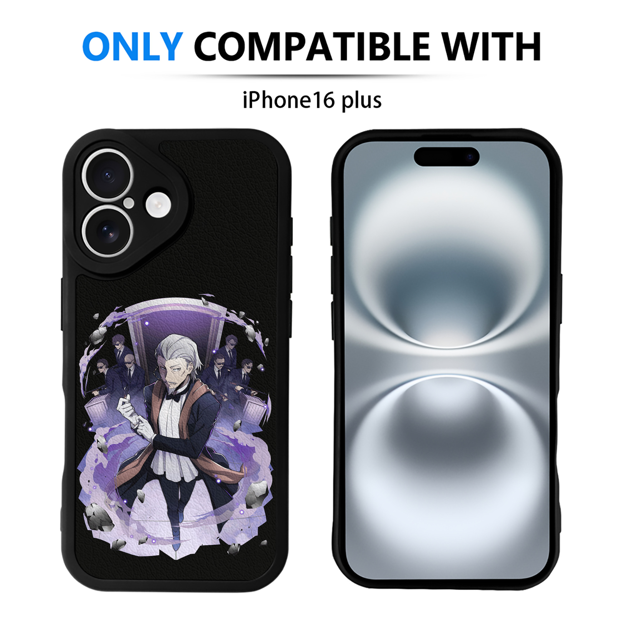 （画像用） 文豪ストレイドッグス Bungo Stray Dogs 【iPhone 16シリーズ対応】シリコンスマホケース（レザー調） 材質：シリコン